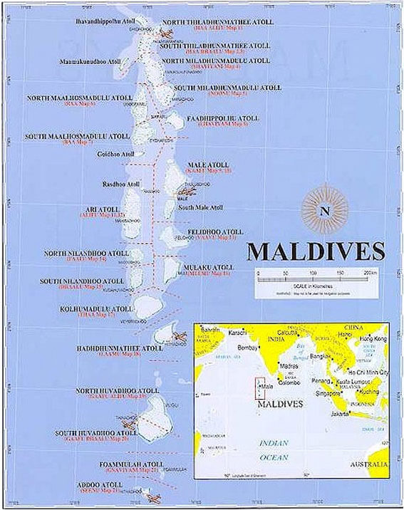 Carte du Politique Carte du Maldives